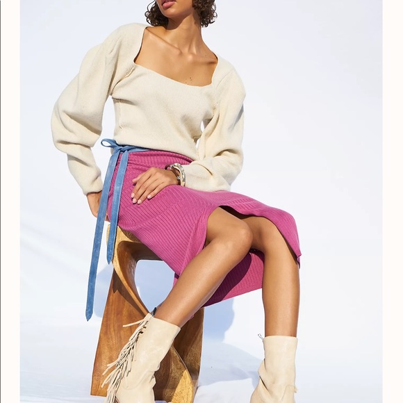 Free People Dresses & Skirts - NEW Free People Skyline Midi Skirt XS